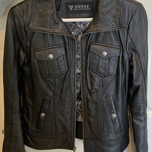 GUESS leather jacket size Medium